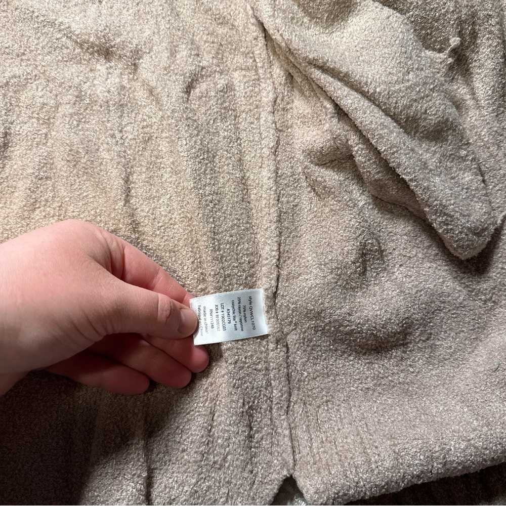 barefoot dreams cozychic lite ribbed long cardigan – size xs (nutmeg tan) - Picture 3 of 6